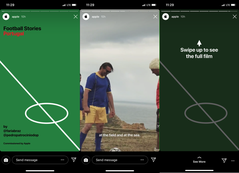 Apple Instagram Stories Example