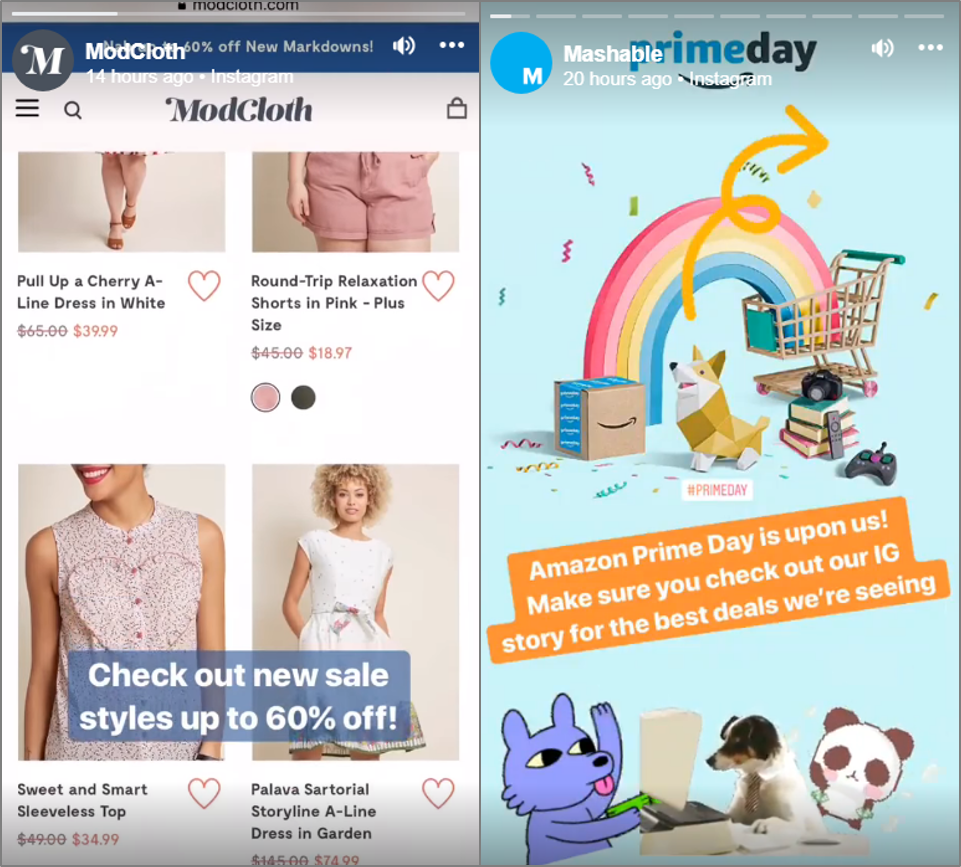Facebook Stories Examples